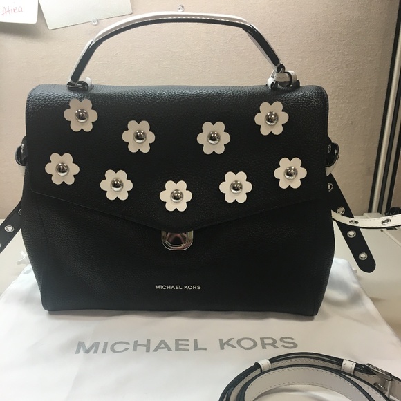 Michael Kors Handbags - Michael Kors Bristol Floral Applique Med Sachel